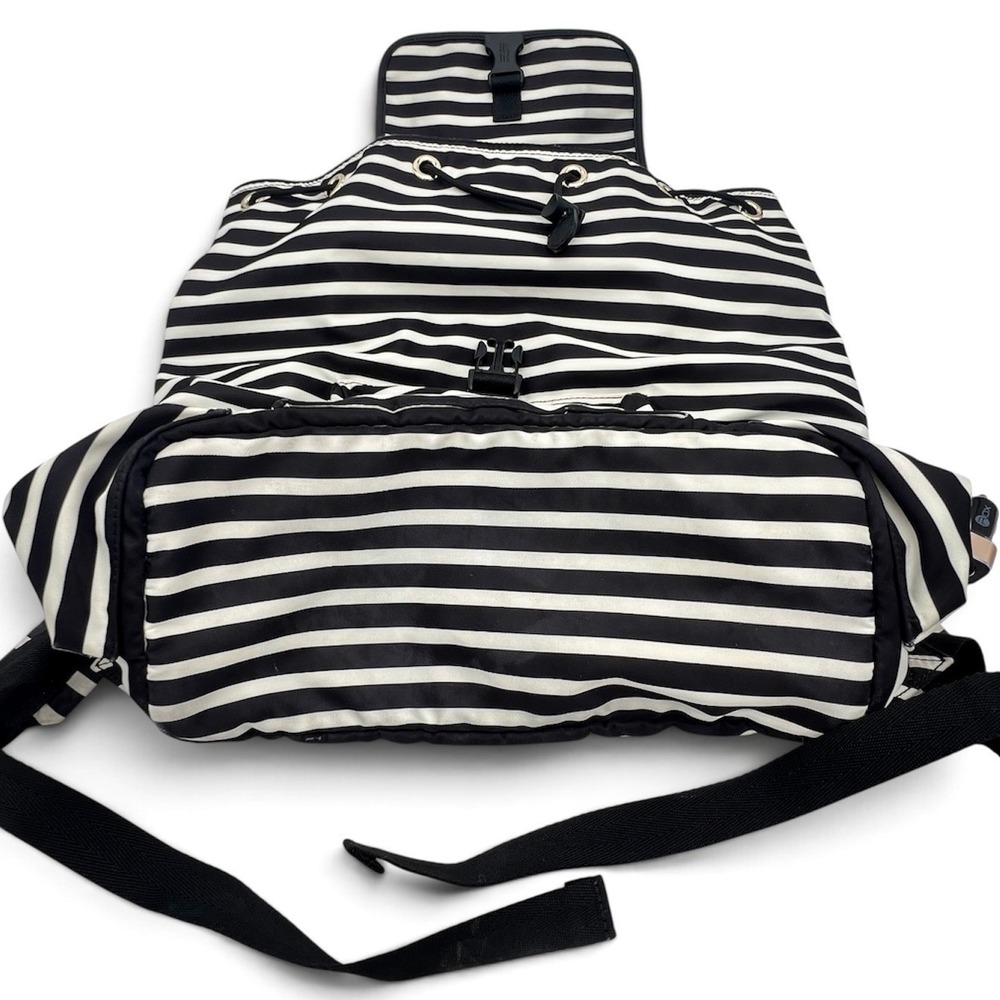 Kate Spade New York Classic Back Pack Black White Stripe Full Size - Picture 9 of 15